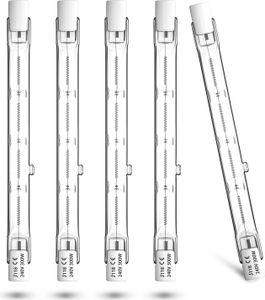 R7s Halogenlampe 300W – Dimmbar, 118mm, Warmweiß, 5900lm, 360-Grad-Flutlicht, 5 Stück