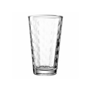 Leonardo Trinkglas Optic, Wasserglas, Saftglas, Kalk-Natron Glas, Klar, 400 ml, 012548