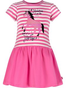 Salt and Pepper® Mädchen Shirt-Kleid Pferd Wendepailletten, Größe:128/134, Präzise Farbe:Pink