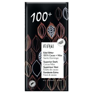 Vivani Edel Bitter 100% Cacao + Nibs Santo Domingo -- 80g