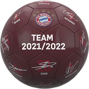 FC Bayern München FCB Signature Ball, Fußball mit Unterschriften 2021/22, Gr. 5 28741