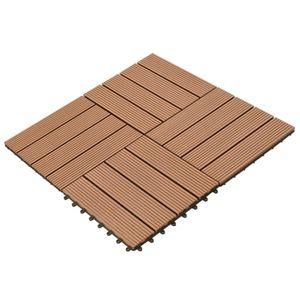 vidaXL 22 Stk. Terrassenfliesen 30 x 30 cm 2 qm WPC Braun