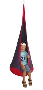 roba Hängesack 'rot blau', Kinder Hängesitz/Hängesessel/Sitzsack fürs Kinderzimmer oder draußen