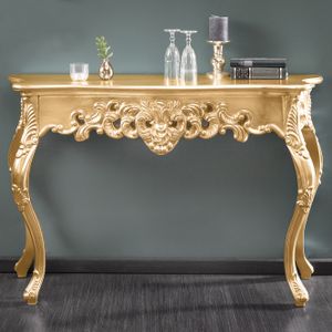 cagü: Romantische Konsole [FLORENCE] Gold Antik in Barock-Design 110cm x 35cm