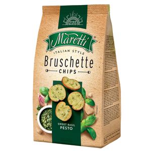 Maretti Bruschette Chips Sweet Basil Pesto gebackene Brotscheiben 150g
