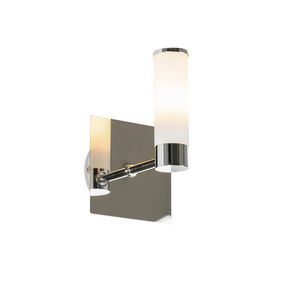QAZQA - Moderne Bad I Badezimmer Wandleuchte Chrom IP44 - Bath - Stahl Quadratisch - LED geeignet G9