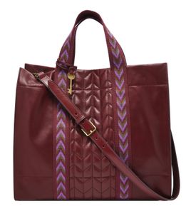 FOSSIL Shopper Schultertasche Carmen Tote Wine rot