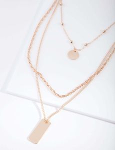 Gold Mixed Chain Choker Necklace