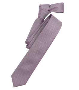 Venti Krawatte Lila New Karo 100% Seide 6cm Breit Schmale Form Fleckenabweisend