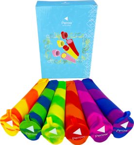 Perow formy na led Calippo - 6 kusů - silikonové nádoby na zmrzlinu bez BPA a chemikálií - forma na led - formy na nanuky