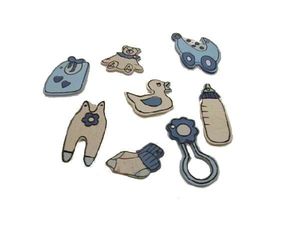Taufe Junge Streudeko Baby hellblau / 72 Stück / Holz - 0,15 € pro Stück