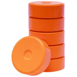 Tempera-Blöcke 44mm orange 6 Stück - hochwertige Tempera Farb Pucks / Farbtabletten