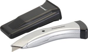 Silverline Teppichmesser mit Klingenrückzug 180 mm