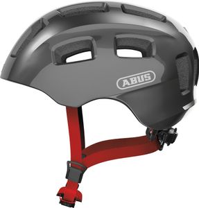 ABUS Fahrradhelm Youn-I 2.0 - mit Licht für Kinder, Jugendliche und junge Erwachsene - für Mädels und Jungs - Titan (funkelnd), Größe M