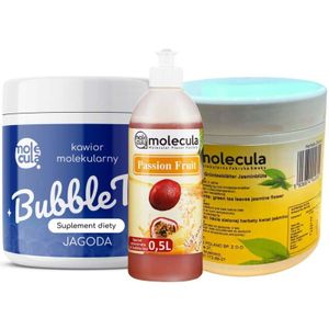 Bubble Tea Set - Blaubeerkugeln, Maracujasirup, Jasmintee, Tassen und Strohhalme