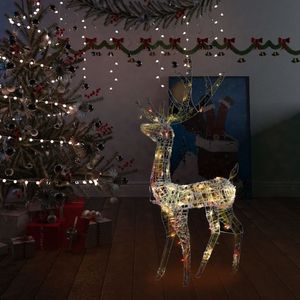 vidaXL Akrylowa dekoracja świąteczna LED Renifer 140 LED 120 cm Kolorowa