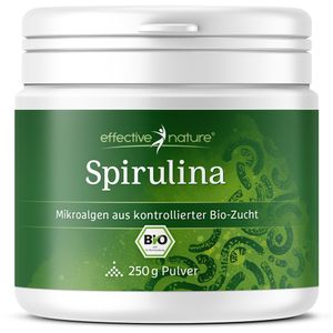 Bio Spirulina Pulver 250 g - Aus kontrolliertem Bio-Anbau - Über 50% Eiweissgehalt
