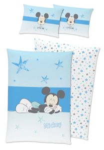 Disney Mickey Mouse Baby Bettwäsche 40x60cm + 100x135cm 100% Baumwolle Renforcé