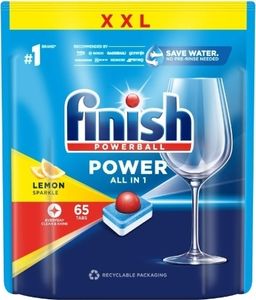 Finish Power All in 1 tabletki do zmywarki kostki XXL lemon cytrynowe 65 szt