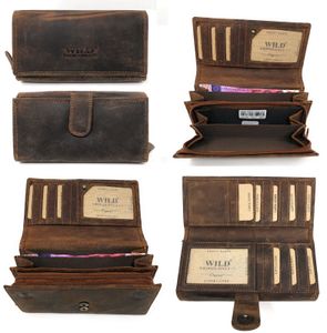 Damen Luxus echt Leder Geldbörse Büffelleder Geldbeutel Portemonnaie Brieftasche Damen Luxus echt Leder Geldbörse Büffelleder Geldbeutel Portemonnaie Brieftasche