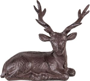 Clayre & Eef Figur Hirsch 15x9x15 cm Braun Eisen