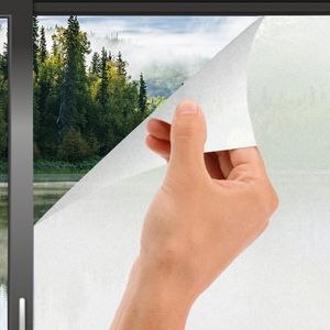Fensterfolie 60x200 cm Milchglas Blickdicht Sonnenschutz Selbstklebend Statisch,Sonnenschutzfolie