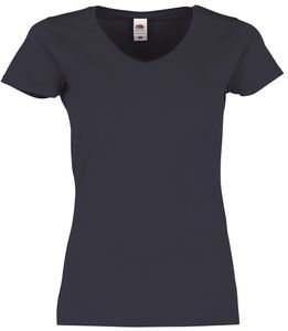 Fruit of the Loom Ladies Iconic 150 V-Neck T-Shirt Farbe: deep navy Größe: L