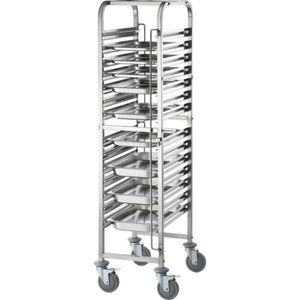 Tablettwagen Aus Edelstahl, Passend Für 14 X Gn 1/1, 380 X 550 X 1735 Mm (Bxtxh)
