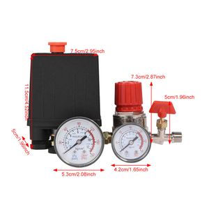 Druckregler Druckminderer Druckschalter mit 2Anzeige Für Kompressor Druckwächter Kompressorschalter