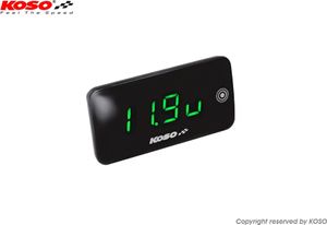 Voltmeter Koso Slim Line New Generation und Thermometer Grün