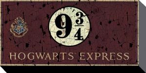 Harry Potter Poster Leinwandbild Auf Keilrahmen - Hogwarts Express (50 x 100 cm)