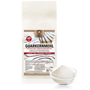 GOLDEN PEANUT Gourmet Guarkernmehl hochviskos 1 kg, glutenfreies Verdickungsmittel, Bindemittel, Backen, Kochen, Eisherstellung