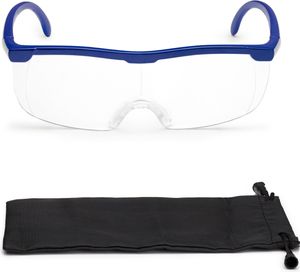 FALINGO Lupenbrille Vergrößerungsbrille Leselupe Lupe auf der Nase Vergrößerung auf 200% (Blau)