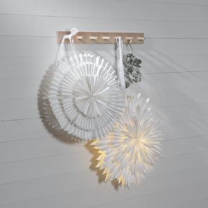 Gwiazda wisząca biała FROST 50 cm