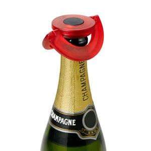 AdHoc FV35 Sektflaschenverschluss oder Champagnerverschluss Gusto, Kunststoff | Silikon, Farbe: Rot