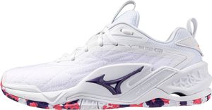 MIZUNOWAVE STEALTH NEO 2, biały/fioletowy indygo/kameliowa róża, 40,5