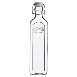 KILNER | Glasflasche mit Bügelverschluß, eckig, 1 Liter