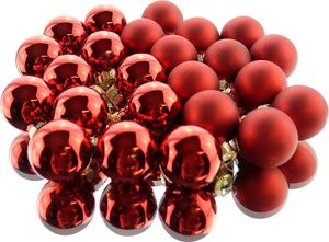 Weihnachts-Micro-Kugeln Christmas Red rot Ø 2,5 cm aus Glas - 24er Set