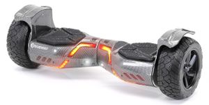 ROBWAY X2 - Offroad-Hoverboard fürs Gelände - Erwachsene & Kinder - 8,5 Zoll - App - Bluetooth - 700 Watt - Bis 15 km/h - Bis 120 kg (Carbon)