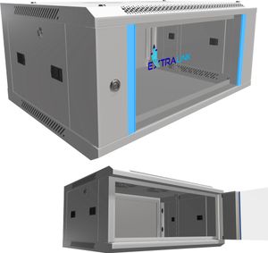 Extralink Netzwerkschrank Serverschrank 19" 4HE 4U 600x450 Wandmontage Grau