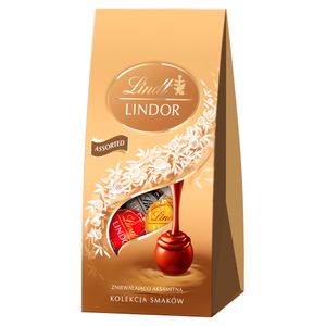 Lindt Lindor pralinky z bielej a horkej mliečnej čokolády 100 G