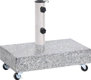 vidaXL Schirmständer Hellgrau 45x25x8,3 cm Granit