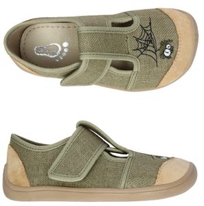 Tenisky papuče 3F 3BE3/LN35 bar3foot super flexi khaki Spider spider barefoot