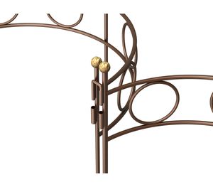 Dehner Pflanzenstütze Annabelle, halbrund geformt, 100 x 53 x 28 cm, Eisen, lackiert, gold/kupfer