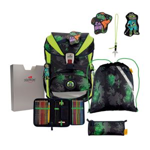 DerDieDas ErgoFlex Superlight Schulrucksack Set 5-tlg. Funny Fighter