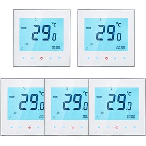 5X 5A 110 – 230 V Raumthermostat Fußbodenheizung Programmierbar wöchentliche Display LCD Touch Screen Wasser Heizung Thermostat Room Controller Temperatur Innenthermometer