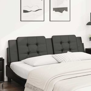vidaXL Kopfteil-Kissen "Zadar" Schwarz 180 cm Kunstleder