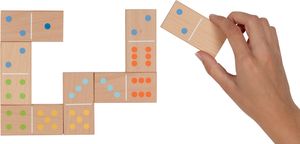 goki 56758 XXL Domino im Baumwollbeutel 4 x 8 x 1 cm, Holz, mehrfarbig, 28-teilig (1 Set) goki 56758 XXL Domino im Baumwollbeutel 4 x 8 x 1 cm, Holz, mehrfarbig, 28-teilig (1 Set)