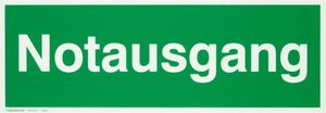 Schild Alu 105x297 mm Notausgang