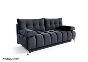 DOMO-HOME Sofa BROADWAY 197x100cm | Moderne Schlafsofa mit hochwertigem Monolith-Stoff | Elegante und funktionale Couch mit Schlaffunktion | Großer Bettkasten | Farbe schwarz DOMO-HOME Sofa BROADWAY 197x100cm | Moderne Schlafsofa mit hochwertigem Monolith-Stoff | Elegante und funktionale Couch mit Schlaffunktion | Großer Bettkasten | Farbe schwarz